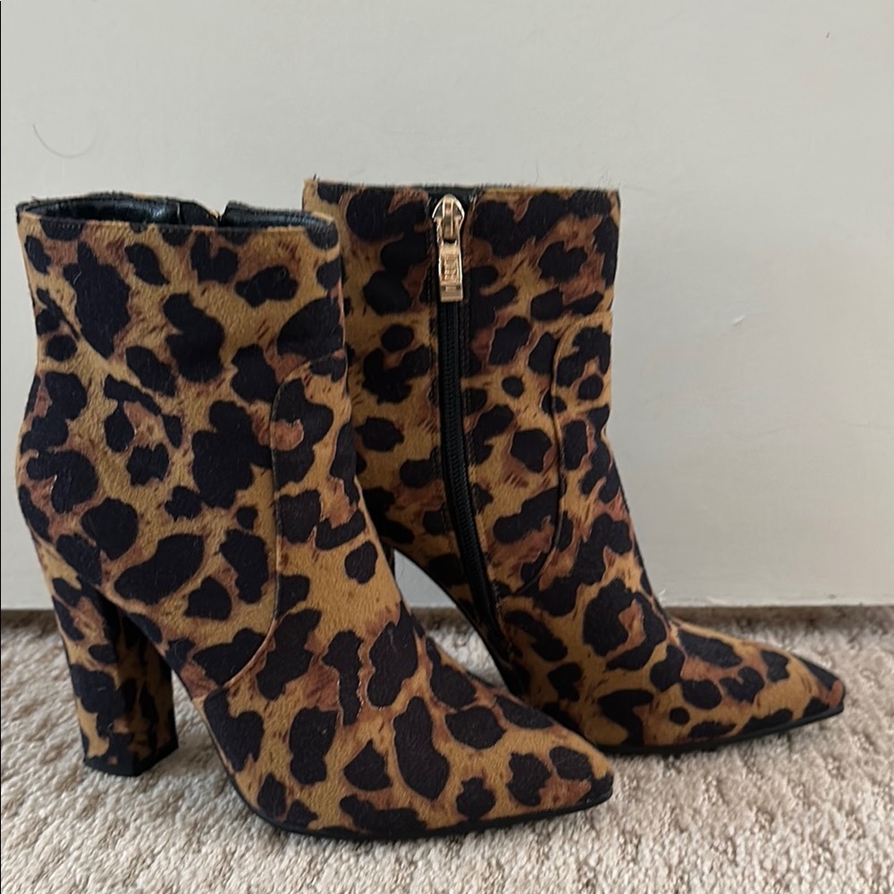 New Leopard Print Ankle Boots